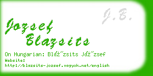 jozsef blazsits business card